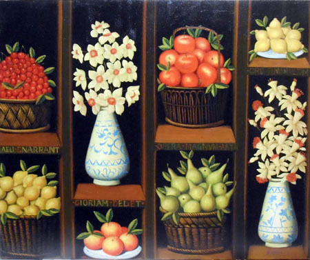 1326-T2 | 50cm x 61cm | fleurs et fruit 